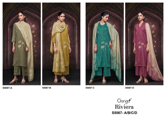 Ganga riviera 5067 wholesale ladies dress material online